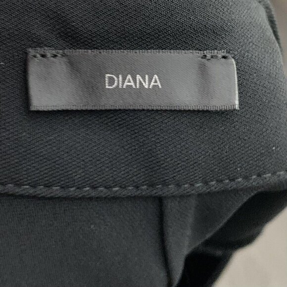 St John Size 6 Pants Caviar Diane Black Straight Leg Cropped 26" Inseam Slacks - Picture 4 of 4